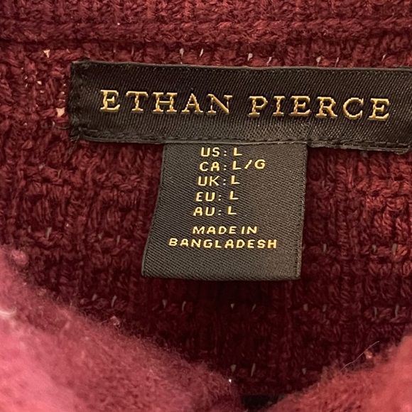 Men’s Ethan Pierce Maroon Sweater L - Picture 2 of 2